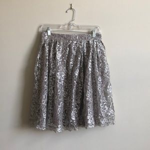 Silver and mauve skirt
